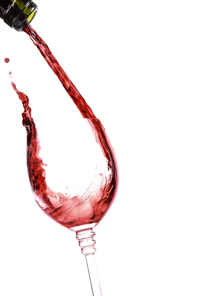 Red wine splashing — Stock Photo, Image