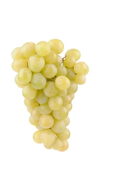 Oddział zielonych winogron na białym tle — Zdjęcie stockowe