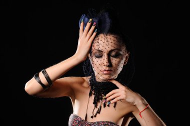 güzel seksi kız portre Studio