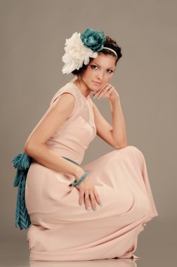 güzel seksi kız moda stil stüdyo portresi