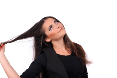 mutlu gülümseyen kız duygular