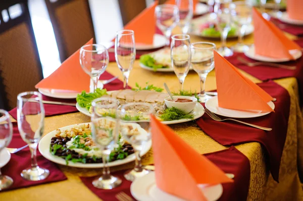 Fine restaurant dinner table place setting Royalty Free Stock Photos