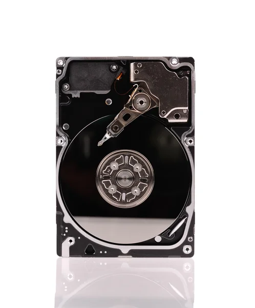 Open hard disk drive isolated on white background — Stock Photo, Image