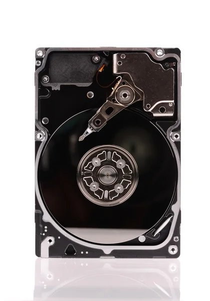 Open hard disk drive isolated on white background — Stock Photo, Image