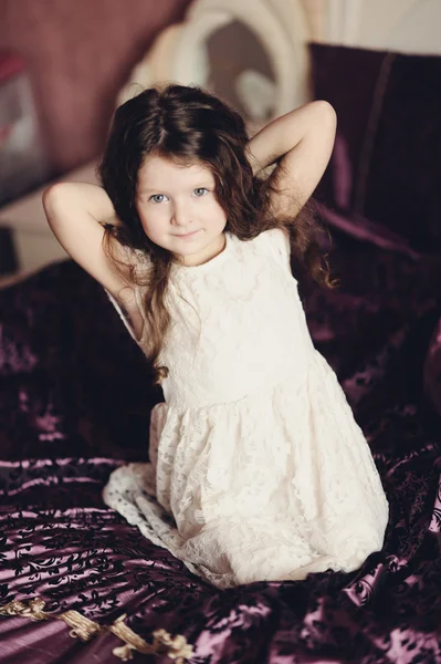 Portrait of little smiling girl — Stock Photo, Image