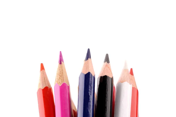 白を基調とした多色鉛筆 — ストック写真