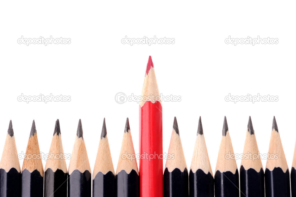  pencils isolated on white background 