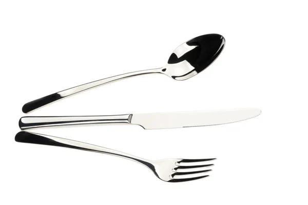 Cuchara tenedor y cuchillo — Foto de Stock