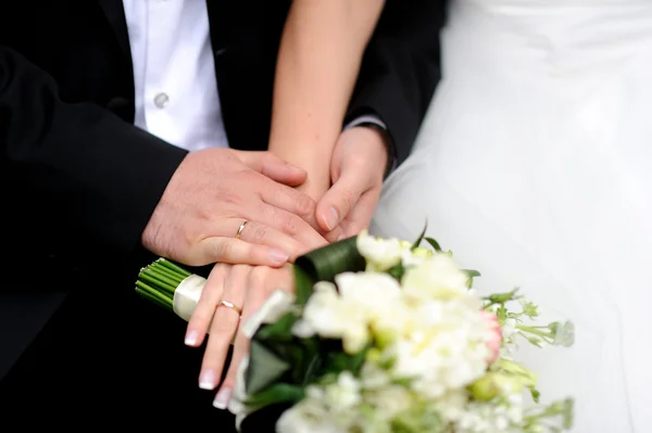 花嫁および新郎の結婚式の日 — ストック写真