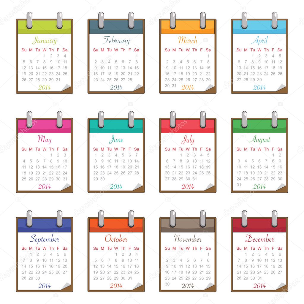 Calendar For 2014 Stock Vector C Mattasbestos 36362209 kalendarz 2209