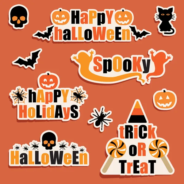Halloween labels — Stock Illustration Halloween labels Royalty Free Stock Illustrations