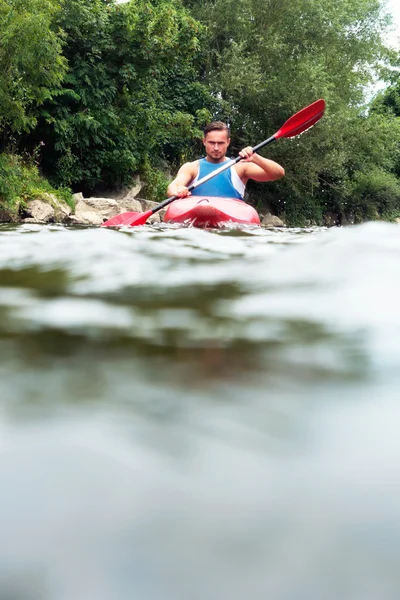 Hombre Kayak — Foto de Stock