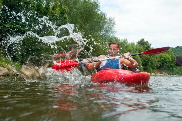 Kayak kişi — Stok fotoğraf