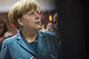 Portrait of Angela Merkel chancellor of Germany clipart