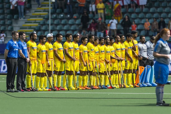 Indisk nationalt felt Hockey team - Stock-foto