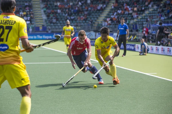 Inghilterra batte l'india presso la Coppa del mondo 2014 hockey — Stok fotoğraf