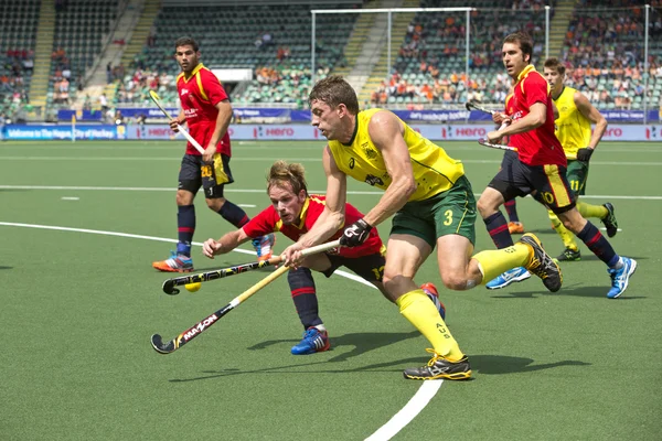 Copa del Mundo de Hockey: Australia vs España —  Fotos de Stock