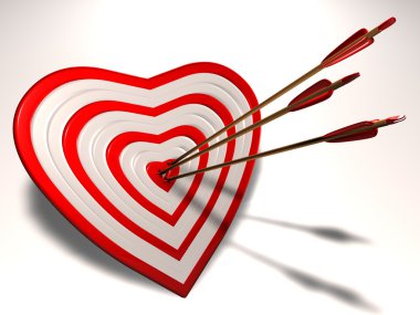 aşk tanrısı oklarla verilen bu kalp şeklinde.