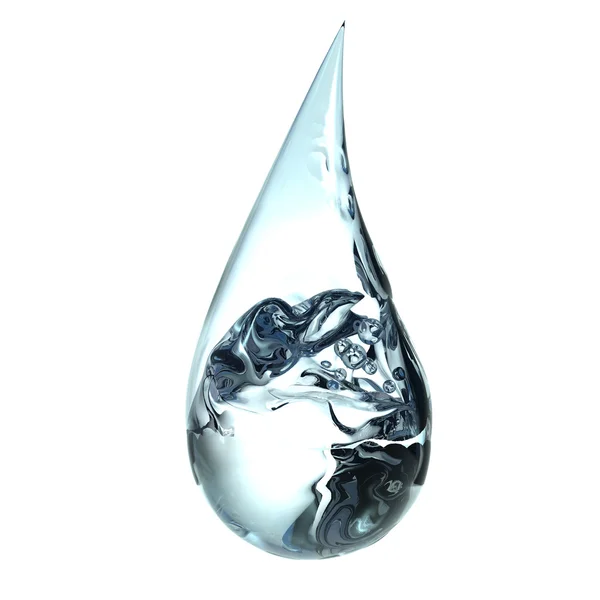 Turbulent liquid drop — Stock Photo, Image