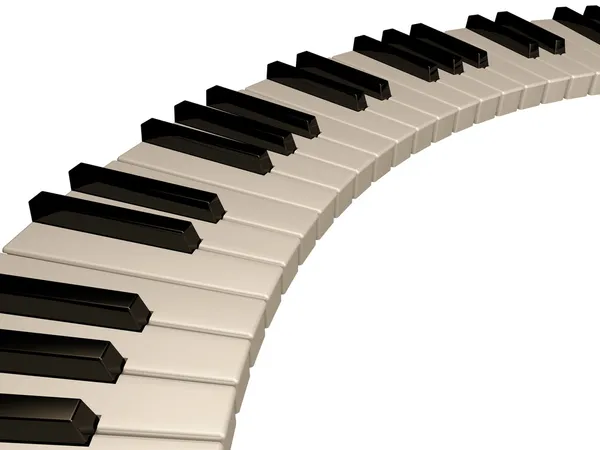 Increíbles teclas de piano. Aislado . — Foto de Stock