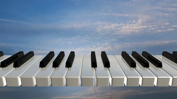 Дивовижні клавіші піаніно — стокове фото