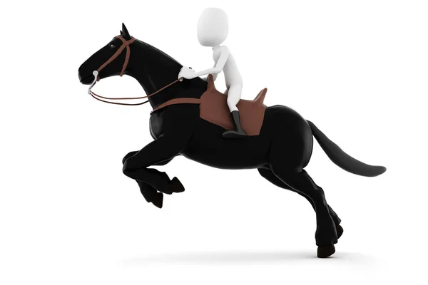 3D muž, jízdy na koni — Stock fotografie