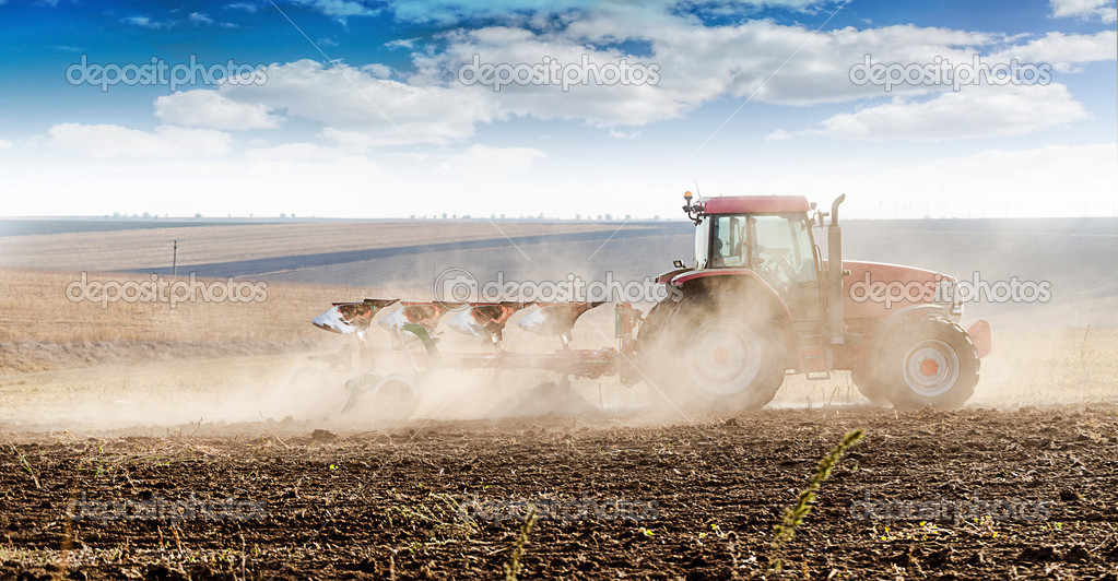 Agriculture tractor-landscape