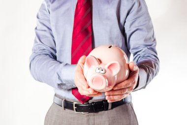 bir domuz banka - ekonomi tasarruf holding iş adamı