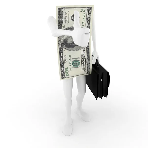 3D man bill success in business — Stock Photo, Image