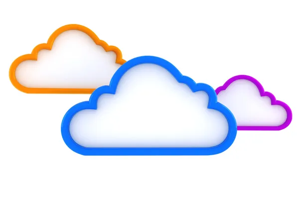 3d cloud bubble talk on white background — Stock Photo, Image