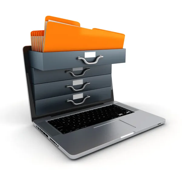 bir laptop ekran 3D dosyaları