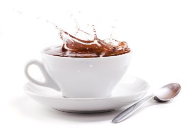 bir çay fincan taze sağlıklı çay splash