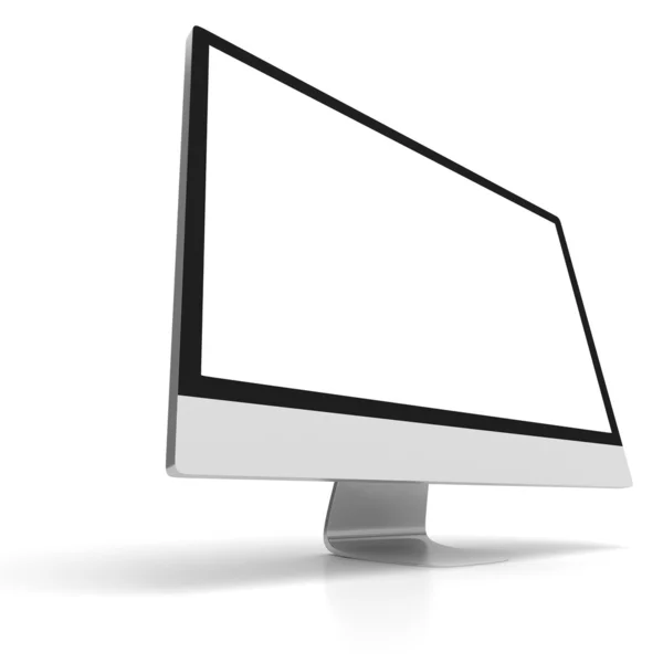 3d monitor no fundo branco — Fotografia de Stock