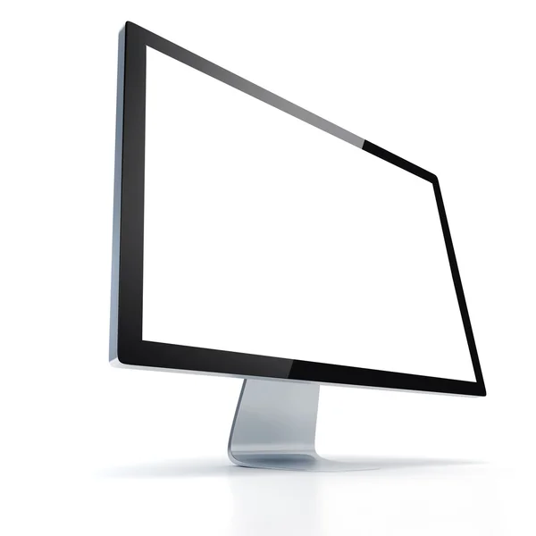 3d monitor no fundo branco — Fotografia de Stock