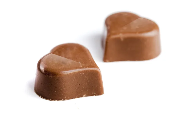 Heerlijke chocolade harten — Stockfoto