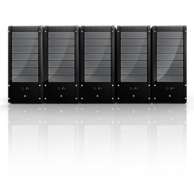 3D server - datacenter, beyaz