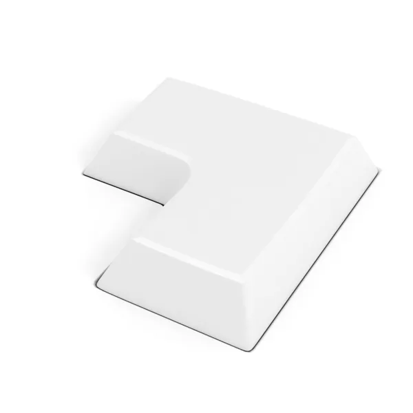 3d blank computer key on white background — Stock Photo, Image