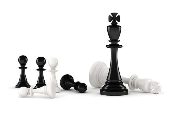 stock image 3d chess figures on white background