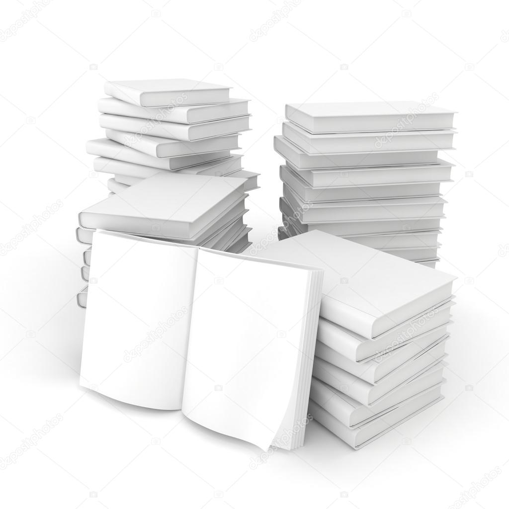 3d blank books on white background Stock Photo by ©digitalgenetics 22025325