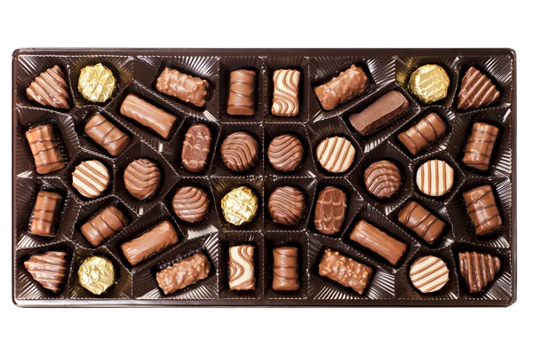 Close up of delicious chocolate pralines Stock Photo