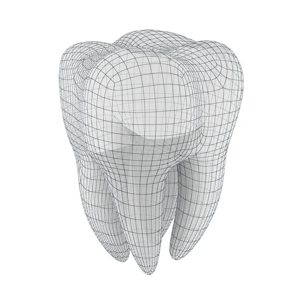在白色背景上的 3d 齿 — 图库照片