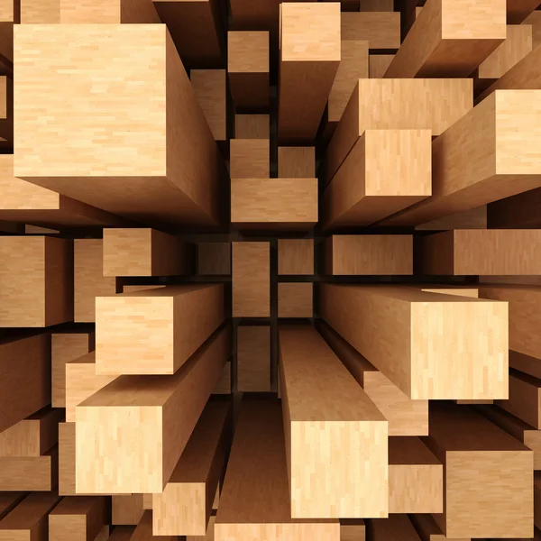 3d astratto sfondo in legno — Foto Stock
