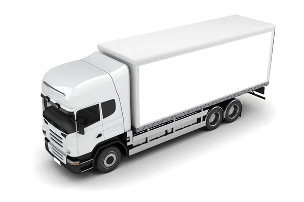 Ciężarówki 3D na białym tle — Zdjęcie stockowe
