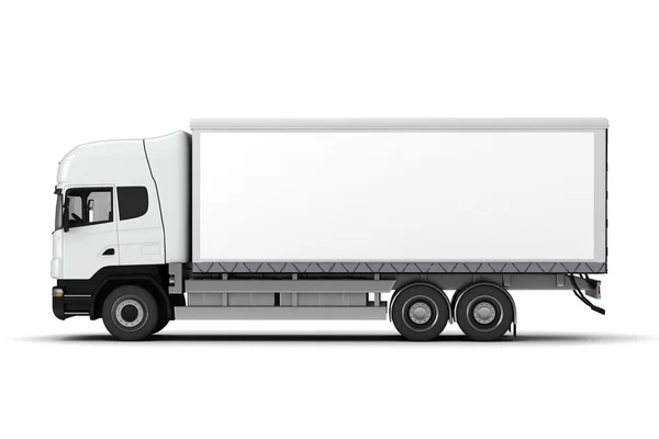 3D-vrachtwagen op witte achtergrond — Stockfoto