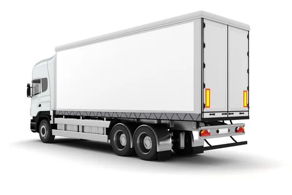 3D-vrachtwagen op witte achtergrond — Stockfoto