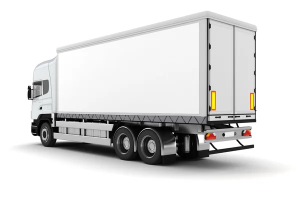 3d camion su sfondo bianco — Foto Stock