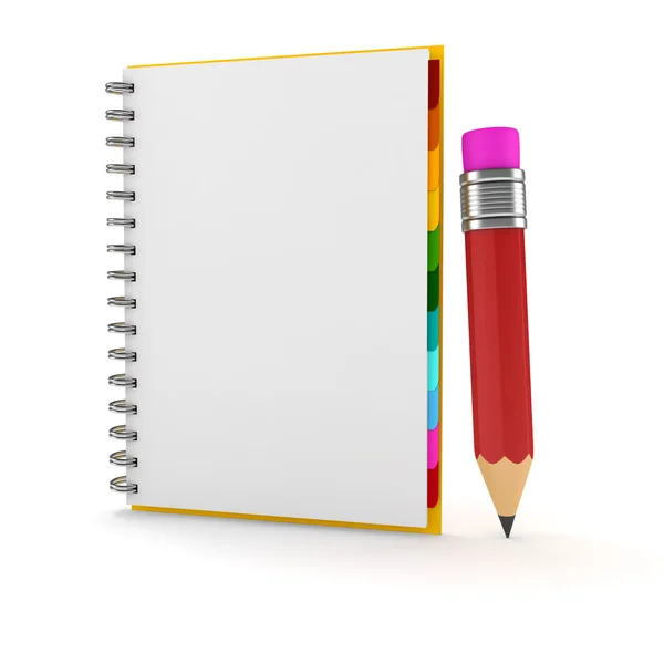 3d clipboard with blank pages on white background — Stock Photo, Image