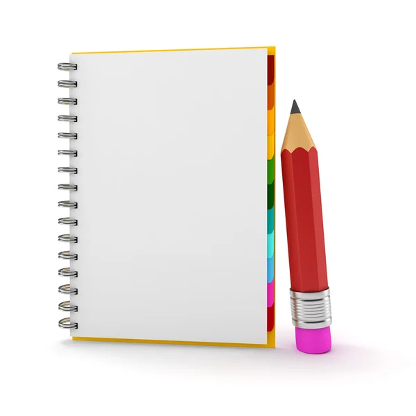 3d clipboard with blank pages on white background — Stock Photo, Image