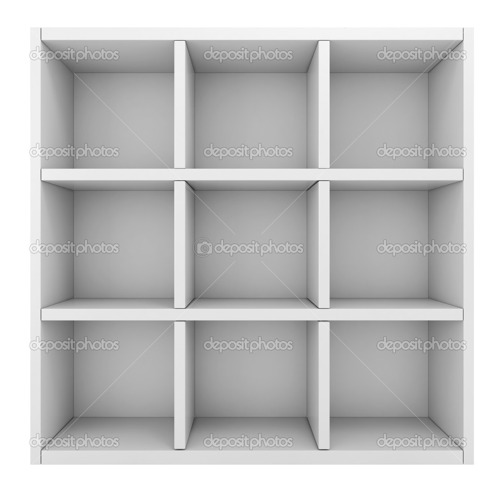 3d white shelf