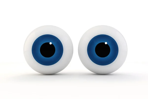 3D глаза на белом фоне — стоковое фото